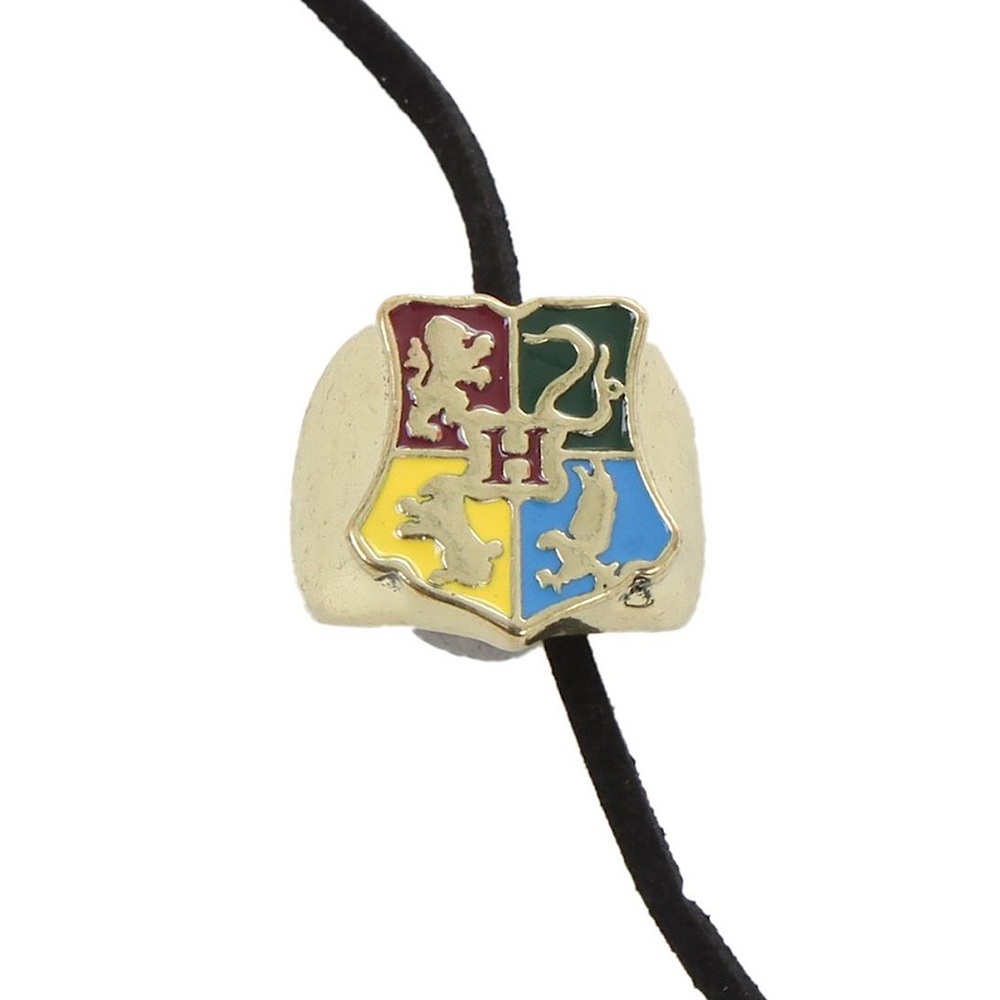Harry Potter Hogwarts Crest Ring Cord Necklace